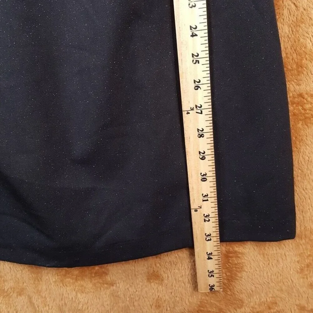 NSR Womens Dress Medium Black Mini Sheath Bodycon Sparkle Stretch Adjustable - Picture 10 of 11